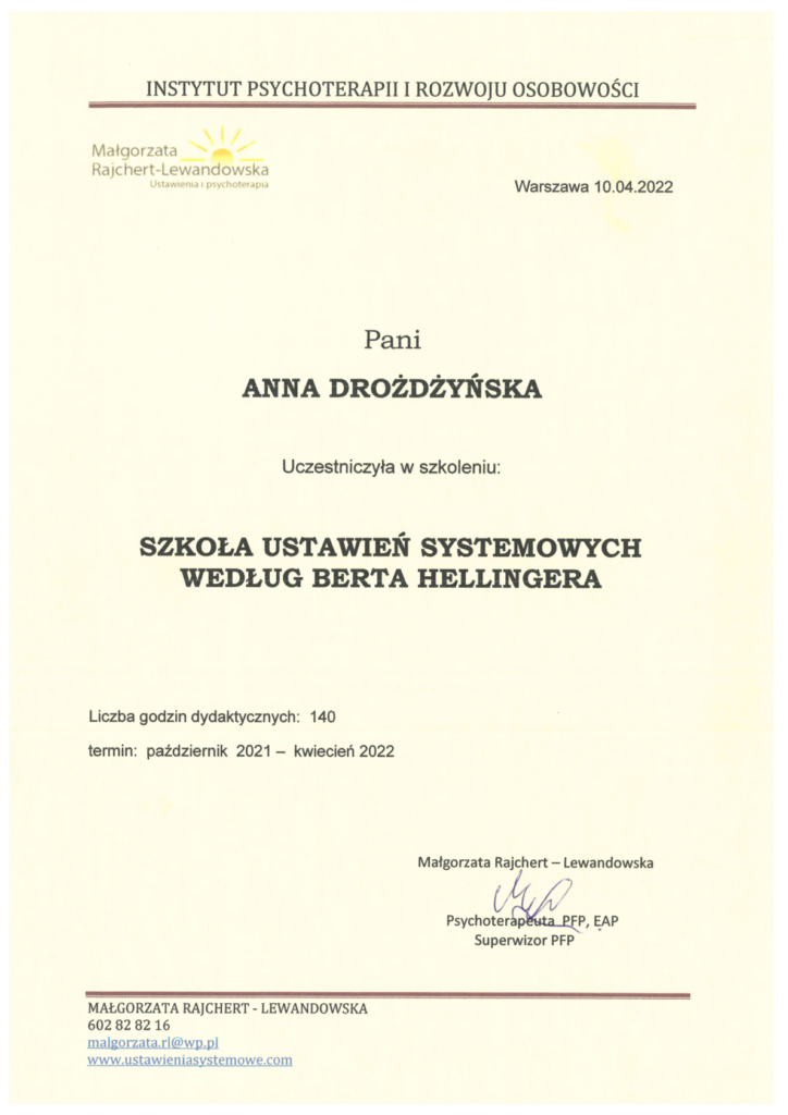 Anna Drożdżyńska - Ustawienia Systemowe. Rozwój osobisty i duchowy